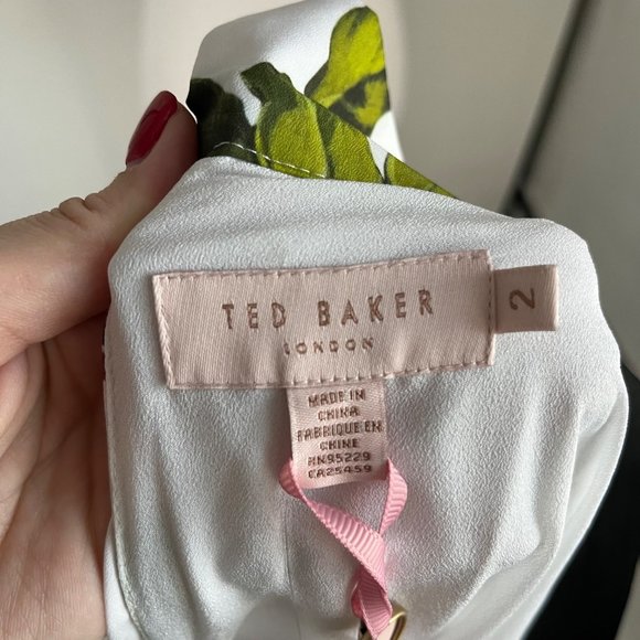 Ted Baker Melbii Berry Sundae Tie Strap Sleeveless Midi Sundress Ted 2 Small S - Picture 11 of 12